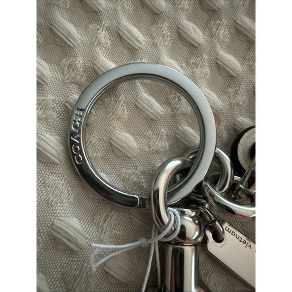 COACH CZ092 CHERRY CHERRIES LEATHER BAG CHARM NWT NEW - Picture 3 of 3